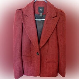 Smythe Burgundy Herringbone Blazer